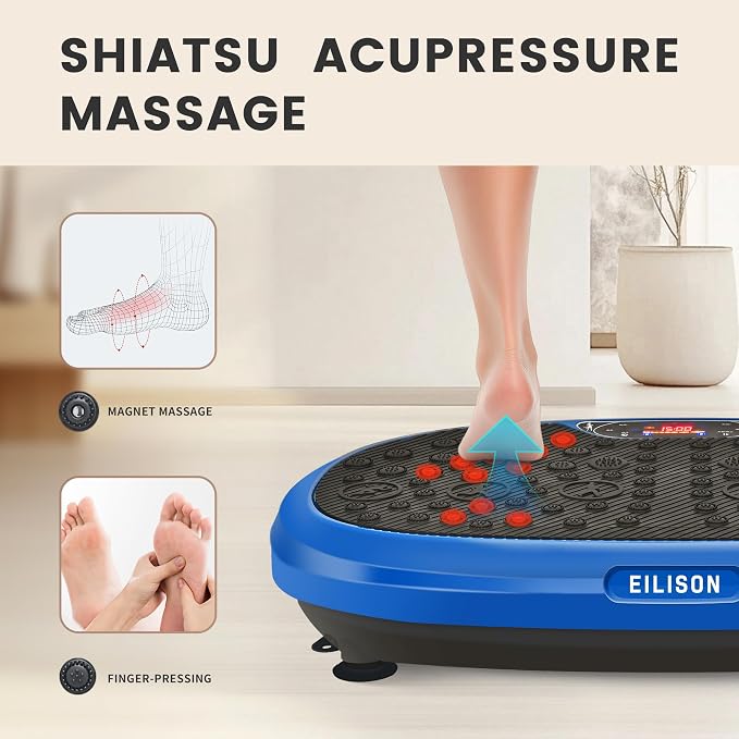 FitMaxx 3D XL Vibration Plate Exercise Machine - Whole Body Workout Vibration Platform w/Loop Bands - Lymphatic Drainage Machine for Weight Loss, Shaping, Recovery