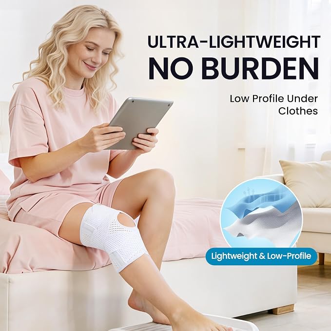 Galvaran Knee Brace with Side Stabilizers for Meniscal Tear Knee Pain ACL MCL Arthritis Injuries Recovery, Breathable Adjustable Knee Support for Men and Women
