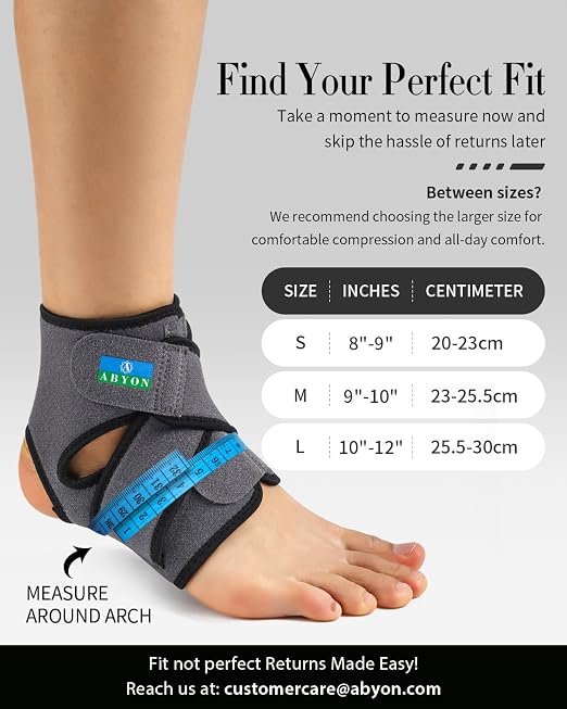 Ankle Brace for Men & Women,Breathable Neoprene Ankle Support with Adjustable Figure-8 Straps for Customizable Support , Ankle Wrap Compression Sleeve for Plantar Fasciitis Relief, Arthritis, Tendonitis, Ankle Sprain