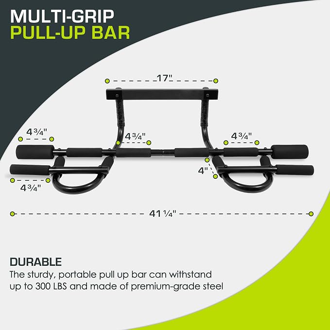 ProsourceFit Pull Up Bar for Multi Use Fitness & Home Gym Exercise