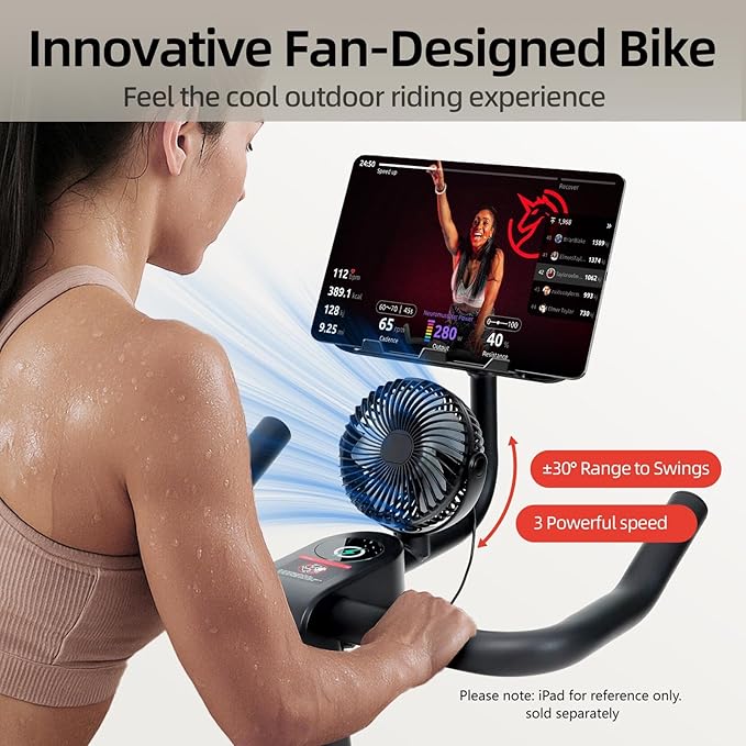 Yesoul Exercise Bike, Stationary Bike for Home with Magnetic Resistance | Smart Bluetooth Tracking, Quiet Magnetic Resistance, Tablet Mount and 350 lb Capacity for Home Gym Cycling Workouts