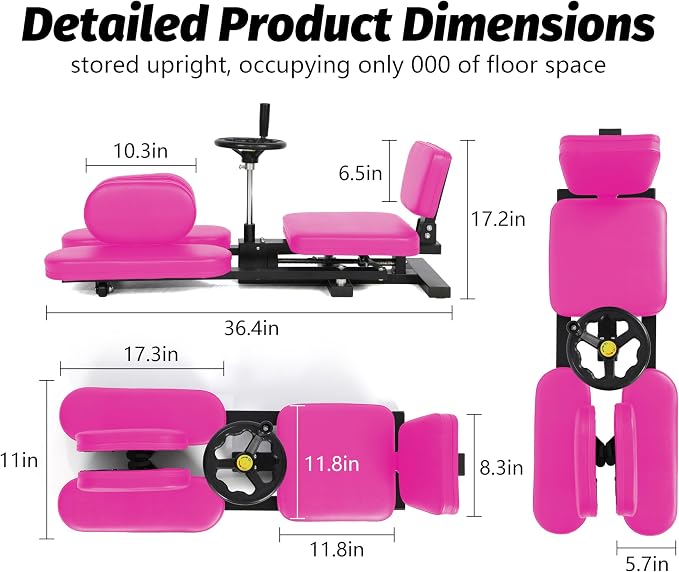 EVERYAMTE Leg Stretcher, Heavy Duty Steel Split Machine for Flexibility Training, 300LBS Leg Stretch Machine, Durable and Easy to Install Home Stretching Equipment, Improve Flexibilit