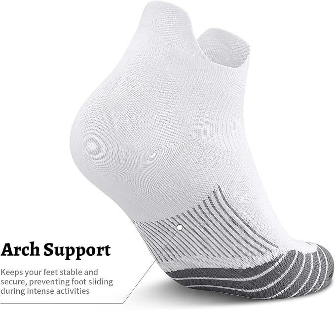 Compression Socks for Men Women Ankle Running Socks for Plantar Fasciitis | Low Cut Athletic Ankle Socks with Ankle & Arch Support for Running, Cycling, Golf, Work, Plantar Fasciitis Relief