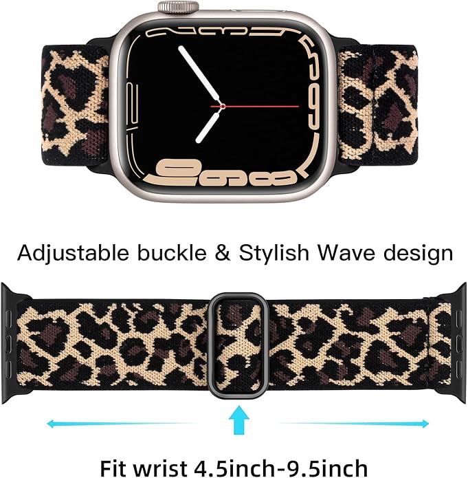 Lerobo Braided Band Compatible with Apple Watch Series 11 10 9 8 7 46mm 45mm 41mm Ultra SE 3 2 1 49mm Series 6 5 4 3 44mm 40mm 38mm 42mm Men iWatch Bands Women Stretchy Nylon Solo Loop Sport Strap