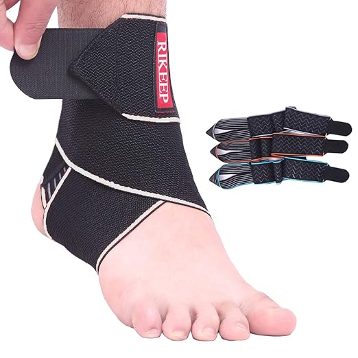 Candy Li Ankle Braces for Women & Men, Ankle Support for Sprained Ankle, Adjustable Compression Wrap Breathable Nylon Super Elastic & Comfortable Sports Gifts – Grey