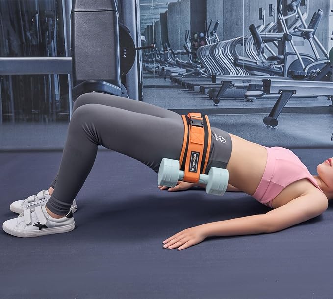 Hip Thrust Belt for Dumbbells,Booty Belt for Hip Thrust Slip-Resistant Padding