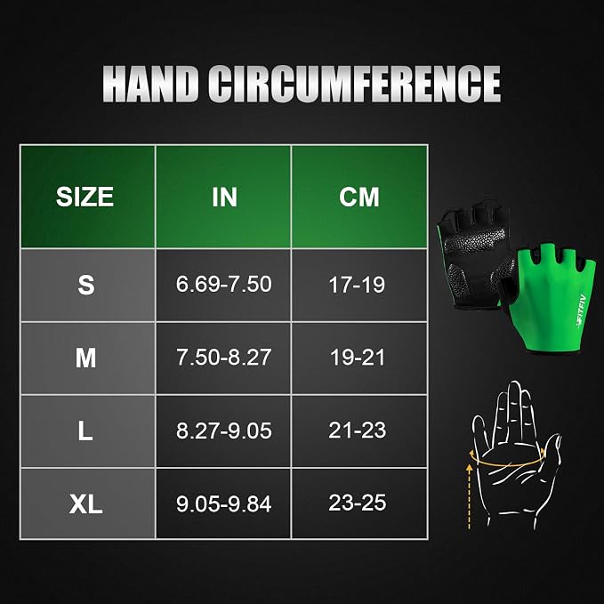 Cycling Gloves for Men Women, Half-Finger for Bike, Gym, Weight Lifting, Workout, Riding, Outdoor Sports