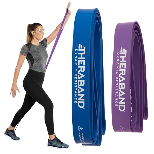THERABAND Resistance Band, Exercise, Workout, Physical Therapy, Multi | Elastic resistance band for exercise, strength training, stretching and physical therapy