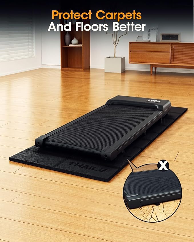 Treadmill Walking Pad Mat for Carpet Floors 71x32 | Treadmill Mat for Hardwood Under Walking pad Treadmill Bike Exercise Equipment, Noise Shock Absorption, Stationary
