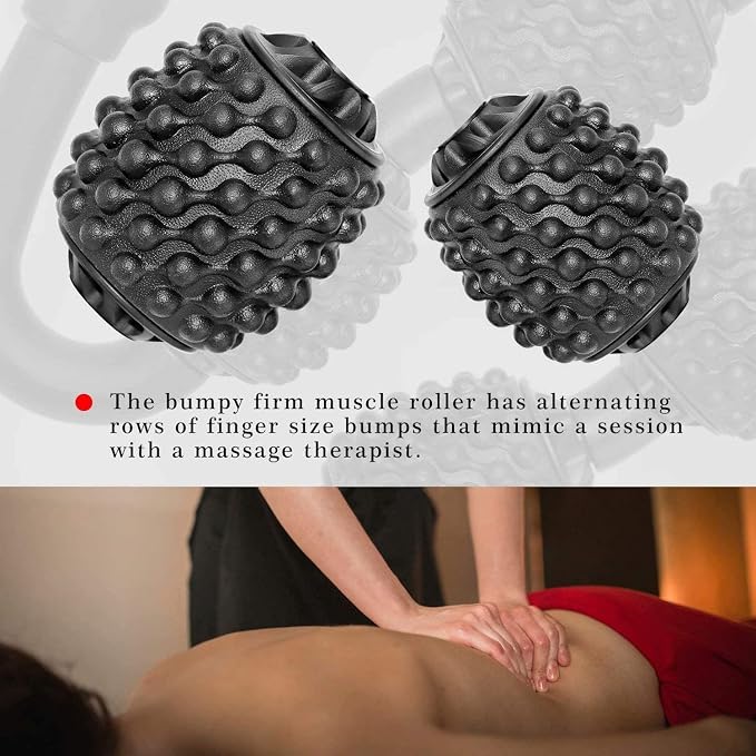 Shadowfit Muscle Massager Roller, Trigger Point Foam Roller for Calves, Legs, Arms, Shin Splints, Massage Tool to Relieve Soreness, Stiffness, and Tight Muscles, Cellulite Deep Tissue Massaging