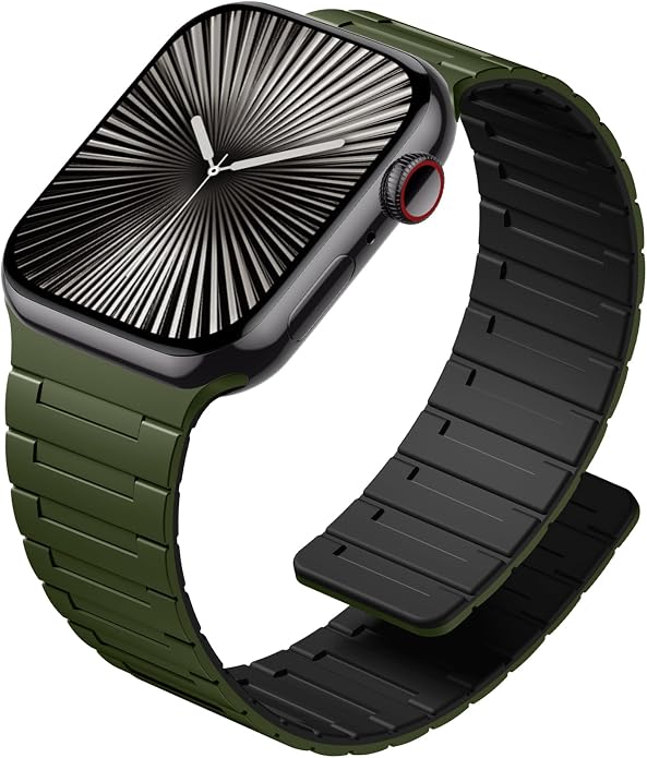 SNBLK Magnetic Watchband Compatible with Apple Watch for Men 44mm 45mm 46mm 49mm 42mm 41mm 40mm 38mm Women, Silicone Sport Strong Magnet Strap for iWatch Series 11 Ultra 3 Ultra 2 Se 10 9 8 7 6 5 4 1