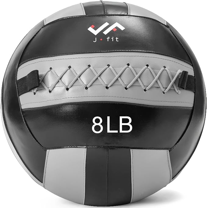 JFit Wall Ball – Premium Soft Weighted Exercise Ball for Strength, Conditioning, Gym & Home Workouts, 4-30 LB