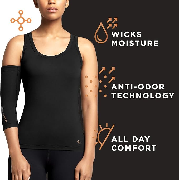 Tommie Copper Performance Compression Elbow Sleeve, Men & Women, UPF 50 Sleeve for Tennis Elbow & Golfers Elbow Relief
