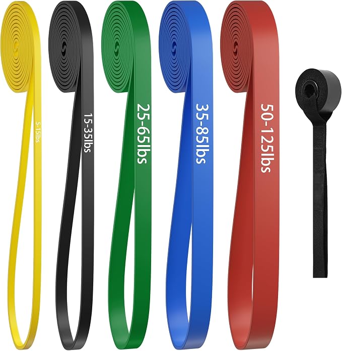 Pull Up Bands, Resistance Bands Set, Exercise Workout Bands for Men & Women, Ideal for Body Stretching, Physical Therapy and Muscle Training