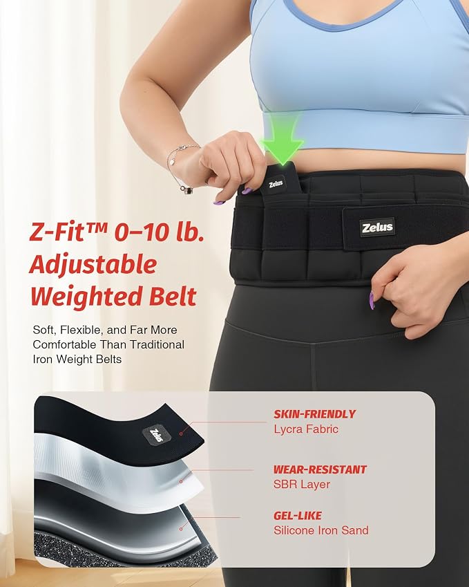 ZELUS 20/32/40lb Adjustable Weighted Vest for Men Women, Rucking Workout | Z-Fit soft iron weight vest, pockets, adjustable straps, for rucking, walking, workout, running, strength training