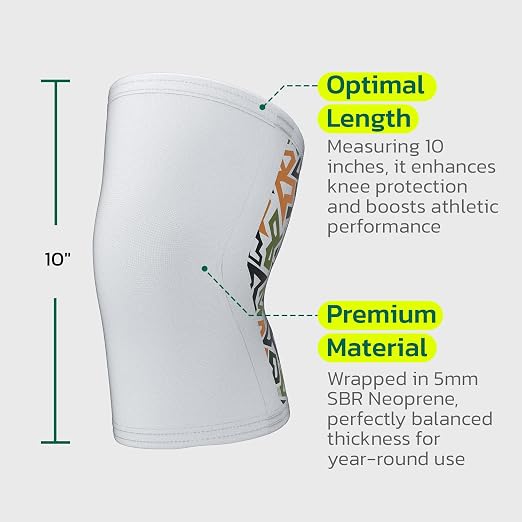 5mm Knee Brace For Women Men for Fitness, Weightlifting M (1 Pair) | Knee Support ,Knee Compression Sleeve, Non-Slip Braces for Training & Fitness, Weightlifting, Neoprene