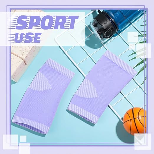 Tarpop 3 Pair Ankle Compression Sleeves for Kids Ankle Brace Compression Sleeves Foot Arch Sock for Girls Sports Running Dance Fitness Gymnastics(Purple,Small)