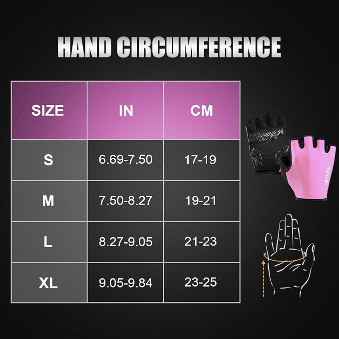 Cycling Gloves for Men Women, Half-Finger for Bike, Gym, Weight Lifting, Workout, Riding, Outdoor Sports
