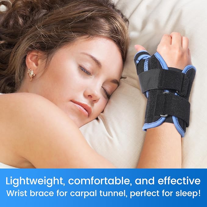 VELPEAU Carpal Tunnel Wrist Brace with Thumb Stabilizer Night Support, Completely Stabilizes Wrist Thumb Joint, Pain Relief for Tendonitis, De Quervain's Tenosynovitis, Arthritis (Short, Left Hand, S)