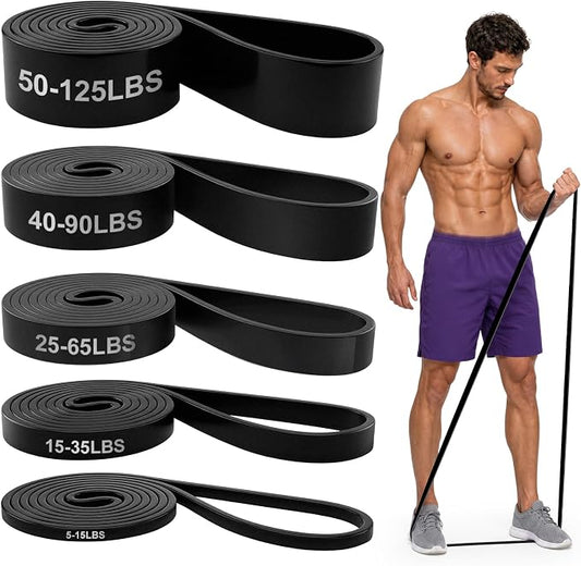 Renoj Resistance Bands for Working Out, 5 Levels Pull Up Assistance Bands Set for Workout, Exercise, Home Gym & Strength Training
