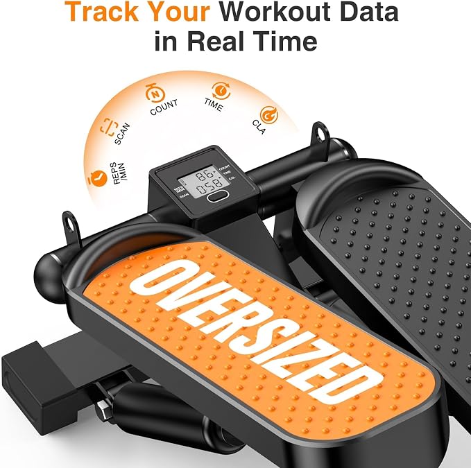 HCOIW Steppers for Exercise at Home - Stair Stepper with Resistance Band, Mini Stepper with 300lb Weight Capacity,