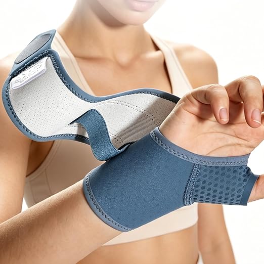 Wrist Brace with Soft-Touch Fabric, Breathable Compression Support | Mild Carpal Tunnel Support , Adjustable Compression Wrist Wrap , Enlarged Thumb Opening , Typing, Office Work & Daily Wear
