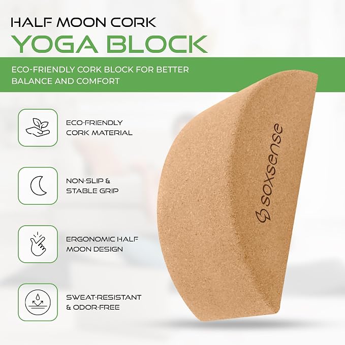 Soxsense Half-Moon Calf Stretcher for Plantar Fasciitis & Balance Trainer-1 | Calf Stretching, Balance Training, Foot Mobility & Plantar Fasciitis Relief