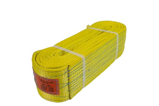 Kennedy Wire Rope & Sling Co. 4" x 18' 2-Ply Twist Eye Polyester Lifting Sling (Various Sizes in Listing) Made in The USA