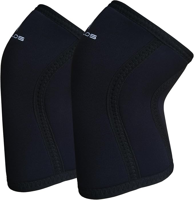AEOLOS Knee Sleeves (1 Pair)，7mm Compression Knee Braces for Heavy-Lifting,Squats,Gym and Other Sports(Small,22Black4)
