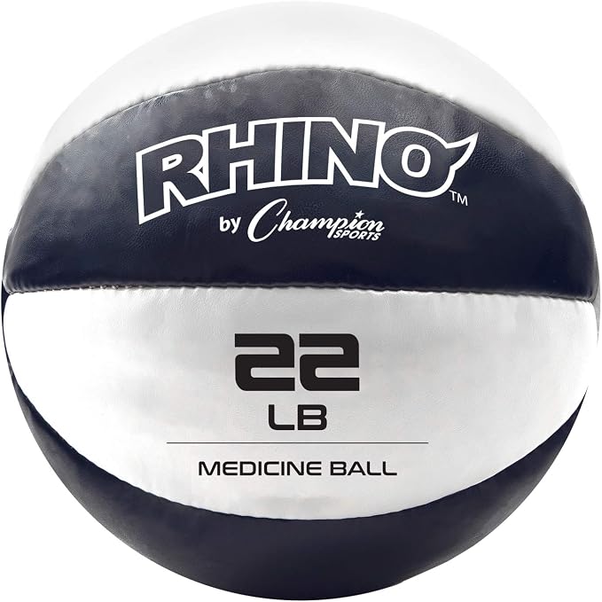 Champion Sports Leather Medicine Balls – Durable Weighted Balls for Strength, Core & Conditioning Training