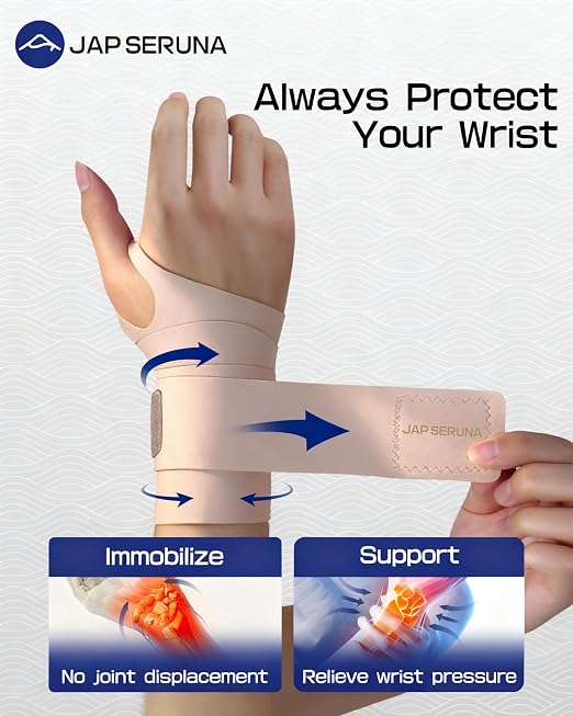 PFZ Ultra-Thin Ulnar Wrist Brace with Double Compression Straps - Wrist Support for Carpal Tunnel, Arthritis, Tendonitis, TFCC, Pain Relief (Single) | Wrist Support for Carpal Tunnel, Arthritis, Tendonitis, TFCC, Pain Relief