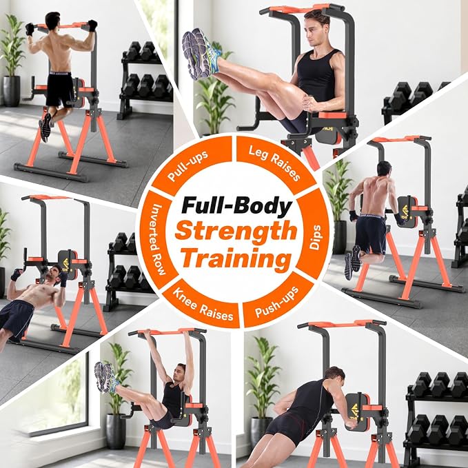 Z ZHICHI Foldable Pull-Up Dip Station Weight Capacity 400LBS