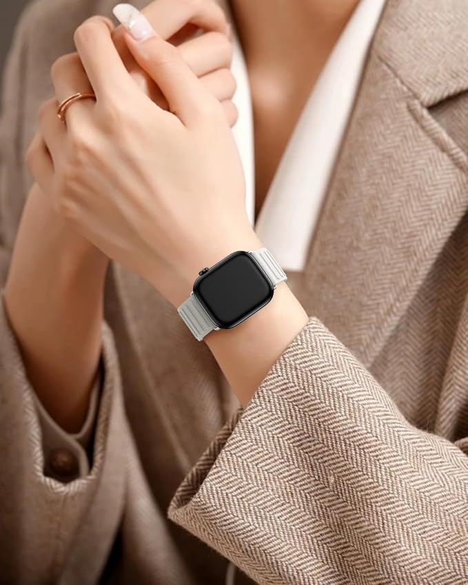 Magnetic Link Sport Band Compatible with Apple Watch Bands for Men Women | Patented Solo Loop Band 40mm 38mm 41mm 44mm 45mm 42mm 49mm, Sport Strap for iWatch Series 11 10 9 8 7 6 5 4 3 2 1 Ultra SE