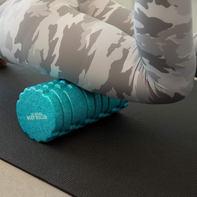 The Original Body Roller - High Density Foam Roller Massager for Deep Tissue Massage of The Back and Leg Muscles - Self Myofascial Release of Painful Trigger Point Muscle Adhesions - 13" Turquoise