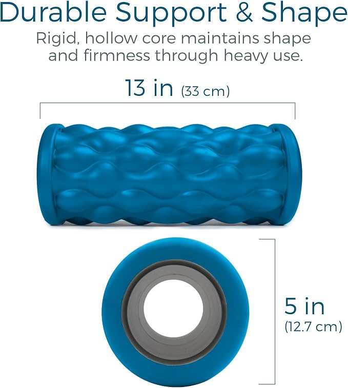 Teeter Massage Foam Roller - Textured for Deep Tissue Muscle Relief to Boost Recovery, Flexibility, Mobility - Back Pain Relief, Sports Massage, Myofascial Release
