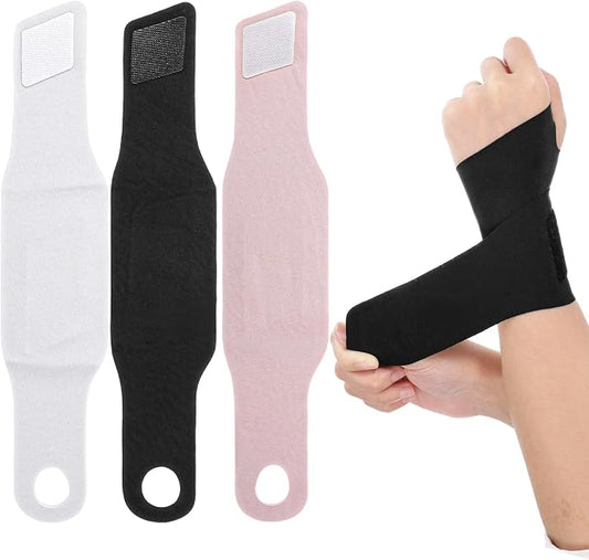 3Pcs Ultra-Thin Wrist Wrap Soft Wrist Brace Wrist Compression Strap | Elastic Wrists Wrap for Carpal Tunnel for Sports Tennis Fitness Compression and Support Fit Left, Right Hands