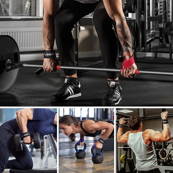 Weight Lifting Straps for Weightlifting, Lifting Wrist Straps Gym, Deadlift Strap, Anti Slip Silicone Weightlifting Strap Men Women Powerlifting, Strength Training