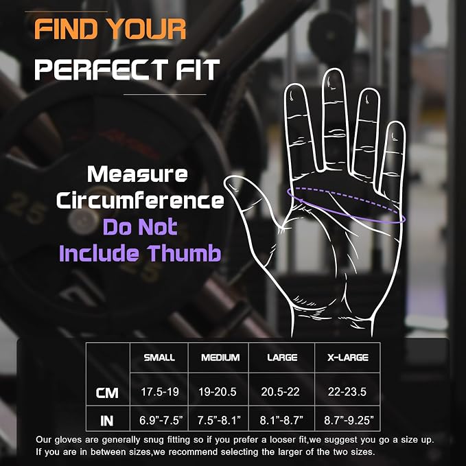 sunnex Workout Gloves for Women - Breathable Weight Lifting Gloves with Non-Slip Silicone Padding, Fingerless Gym Gloves for Cycling, Rowing, Pull Ups & Training (4 Sizes)