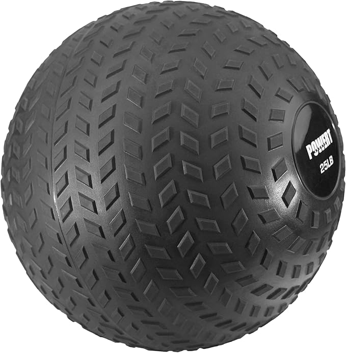 POWERT Slam Ball Weighted Ball Core Muscle Cardio Workout |Easy to Grip Tread & Heavy Duty Durable Rubber Shell