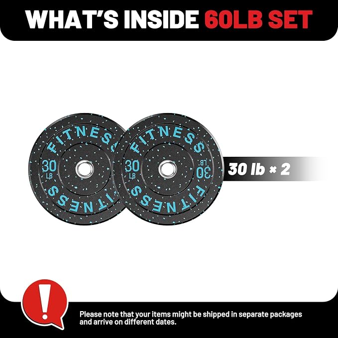 2" Bumper Plates Set Olympic Weight Plates for Barbell Strength Training | Papababe 2Inch Weights Plates Set, Floor Protective Plates, 20-600lbs Rubber Bumper Plates for Weightlifting, Bench Press