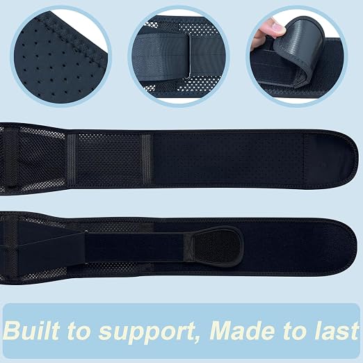 cybryeh Thin & Lightweight Back Brace for Lower Back Pain Relief – Slim, Breathable Back Support Brace for Sciatica, Herniated Disc – Adjustable Lumbar Support Belt for Men & Women, All Day Comfort