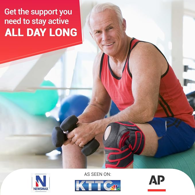 DR. BRACE ELITE Knee Brace with Side Stabilizers & Patella Gel Pads | for Maximum Knee Pain Support and knee recovery for men and women-Please Check How To Size Video (Sunrise, XX-Large)