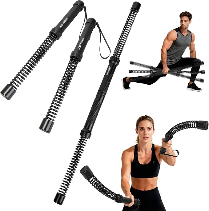 Cordless Battle Ropes (2-Pack) Portable Workout Ropes for HIIT Workouts,Cardio & Muscle Training,Low-Impact Cardio Training,Home Gym Equipment for Men & Women(1.9LB x 2) (1.9LB*2)