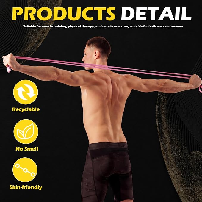 Seenelling 36 Pcs Resistance Bands Bulk Elastic Workout Bands for Home Gym Strength Training Yoga and Physical Exercise Loop for Men and Women