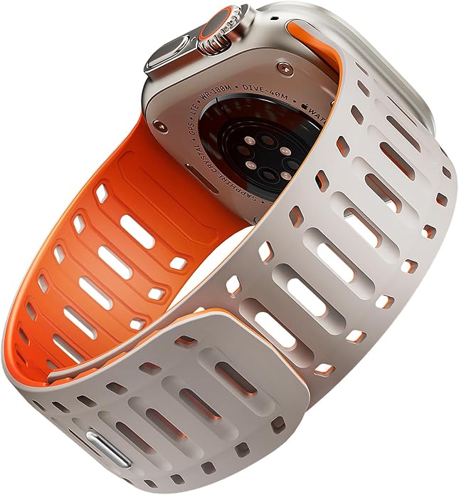 X-it Magnetic Watch Band for Apple Watch Ultra 49mm, 46mm/45mm/44mm, Silicone Sport Strap with Strong Magnet for Men and Women, Compatible with Apple Watch Series 11/10/9/8/7/6/5/4/3/2/1 and SE