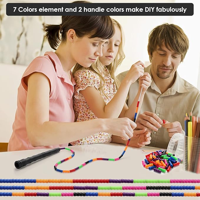 Double Dutch Jump Rope Long Jump Rope 16 FT 1 Pack/2 Pack, Adjustable Soft Beaded Diy Jump Rope for Kids Adult Long Enough for 5-6 Jumpers