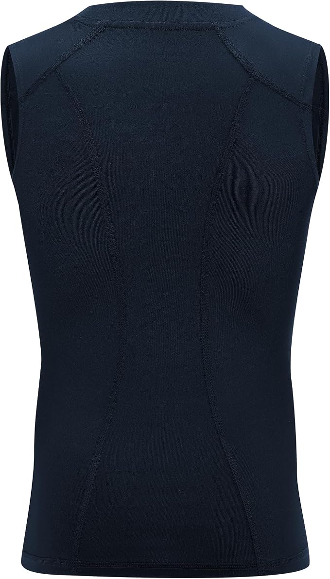 Runhit Boys Sleeveless Compression Shirt Kids Athletic Tank Tops Youth Quick Dry Undershirt for Football Basketball