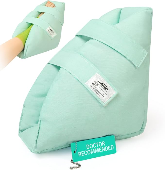 Heel Protector for Pressure Sores,Adjustable Foot Boot Surgery Recovery Supplies for Elderly Bedridden Pressure Ulcer Ankle Pillow for Bed, Wheelchairs (Light Green - 1 Piece)