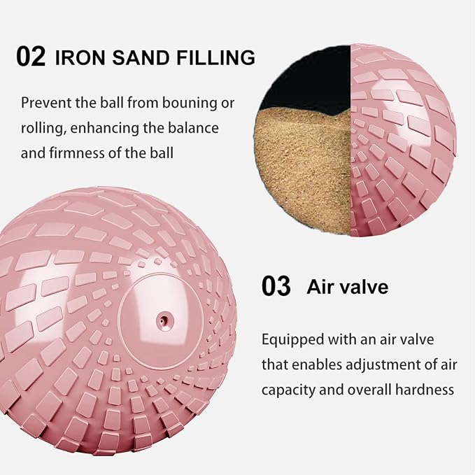 Medicine Ball 8, 10 lbs Slam Ball Weighted Balls for Exercise Strength and Crossfit Workout