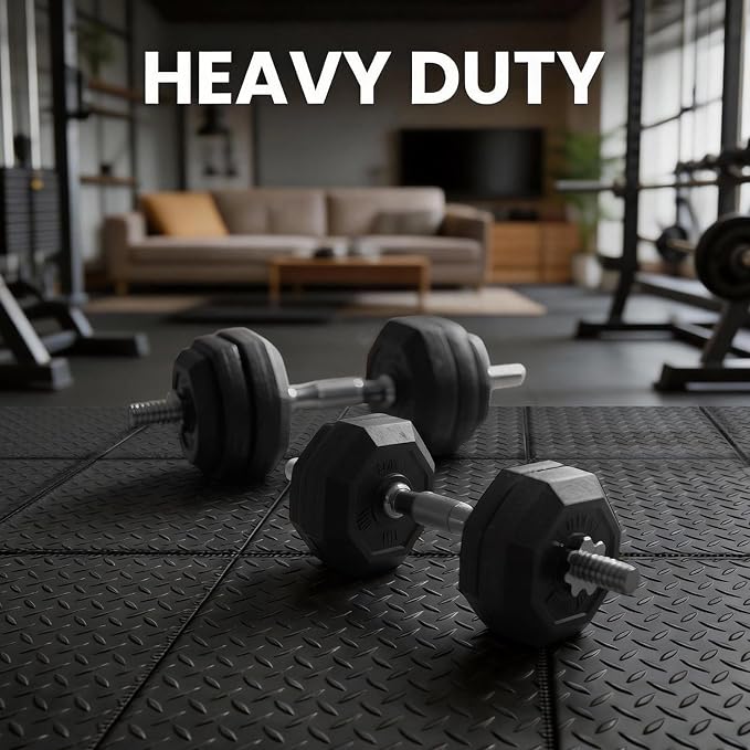 THAILE Gym Equipment Mat, 79" x 39"x 0.16" Exercise Equipment Mat | Heavy-duty floor protector for treadmills, ellipticals, bikes and weight equipment; reduces vibration, noise and floor damage